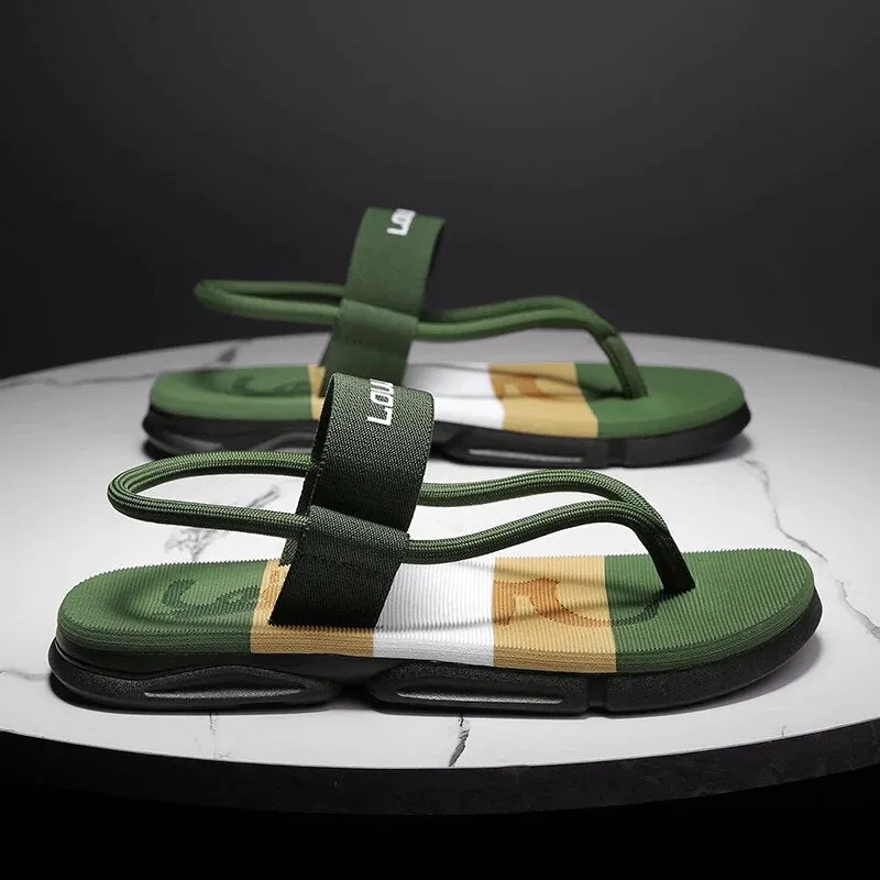 Trend Slippers Men Summer Ankle Wrap Sandals