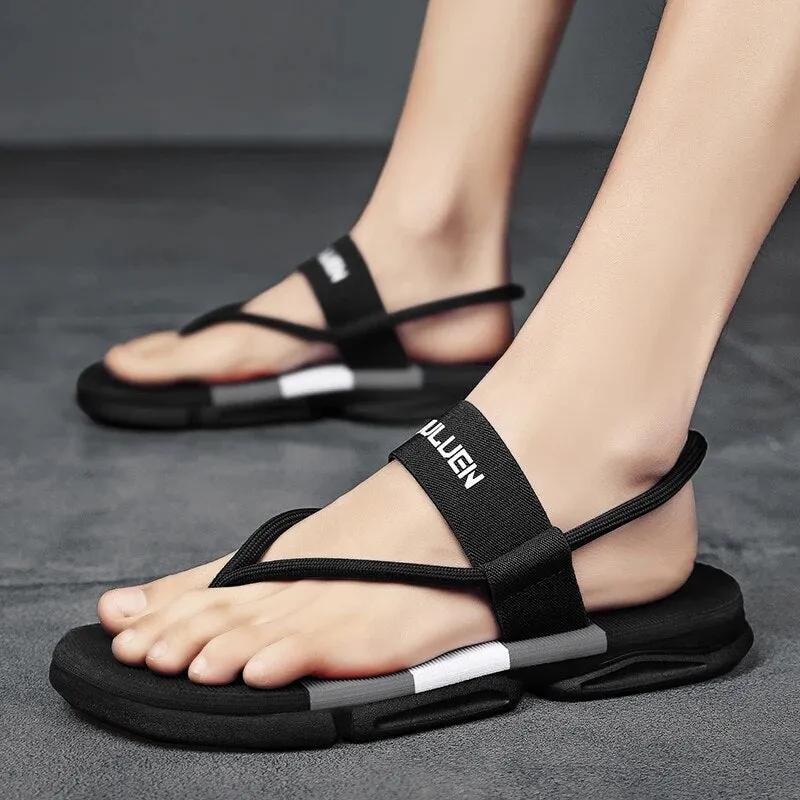 Trend Slippers Men Summer Ankle Wrap Sandals
