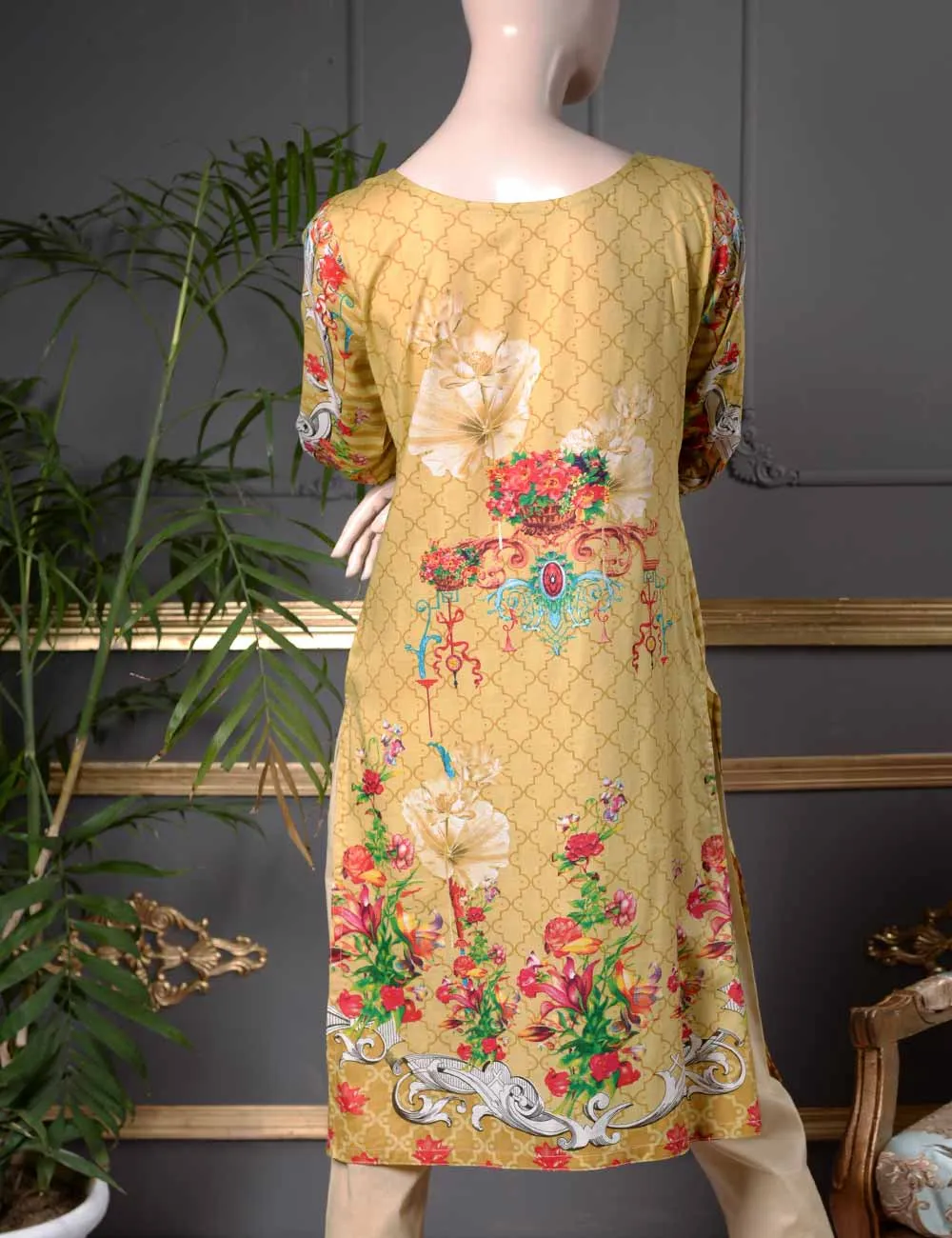 Un-stitched Embroidered Lawn (SE-4B) Whimsical Flora