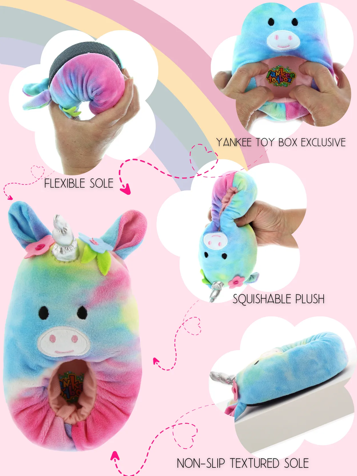 Unicorn Plush Slippers