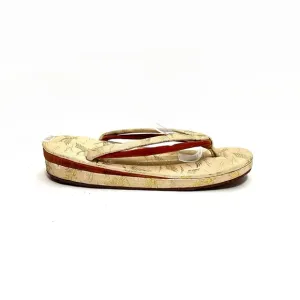 Vintage 1950s silk velvet traditional Japanese zori kimono sandals