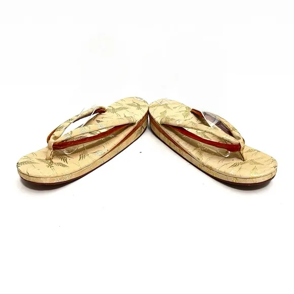 Vintage 1950s silk velvet traditional Japanese zori kimono sandals