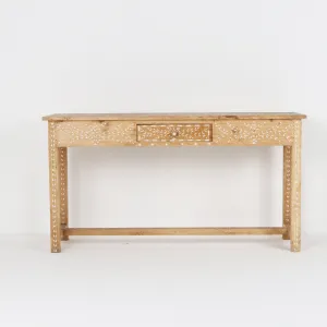 Vintage Bleached Bone Inlay Console