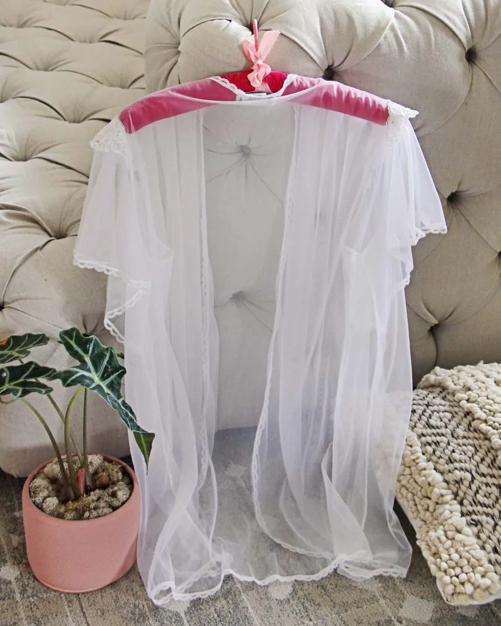 Vintage Chiffon & Beaded Duster