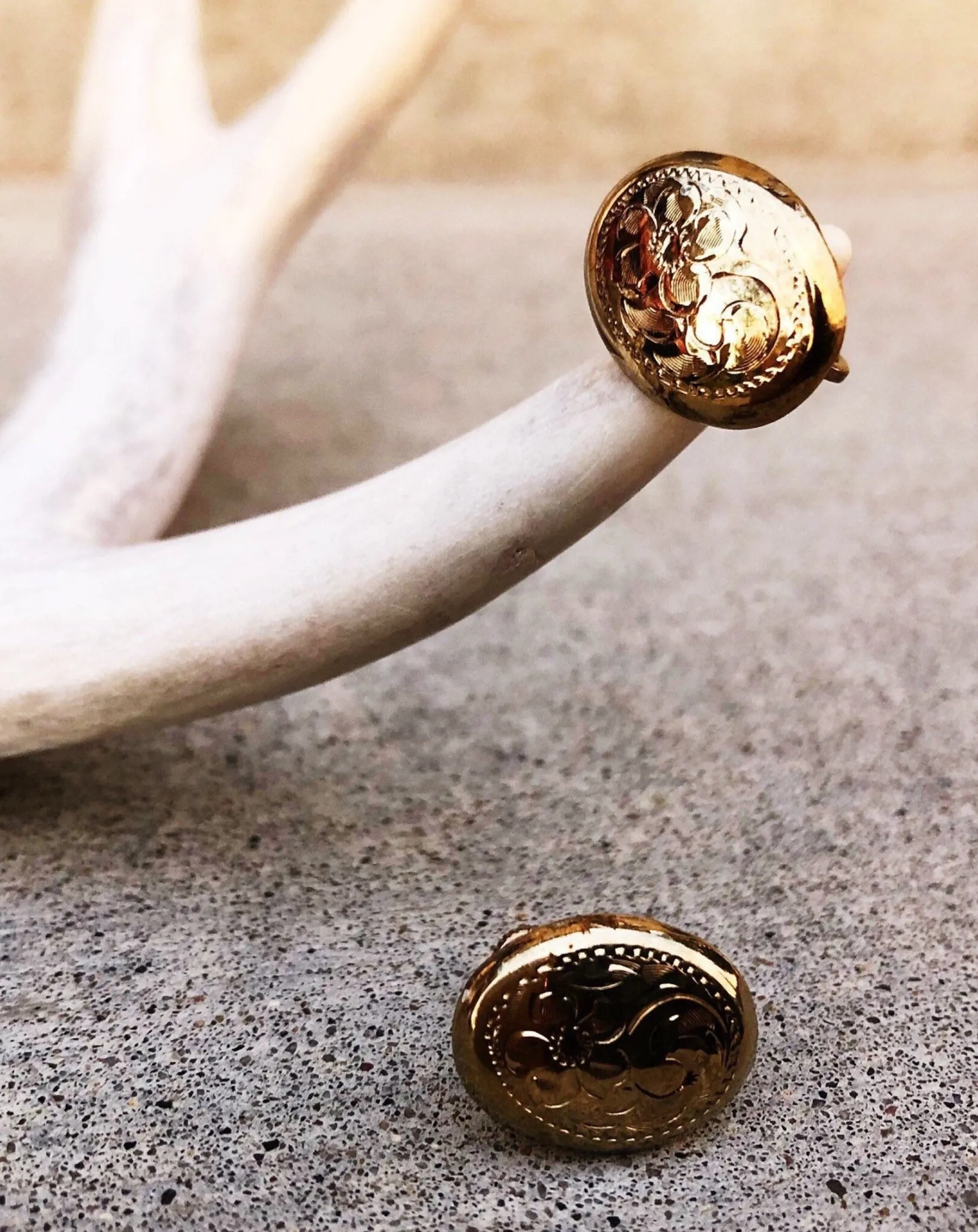 Vintage Gold plated Sterling Silver Screwback Earrings