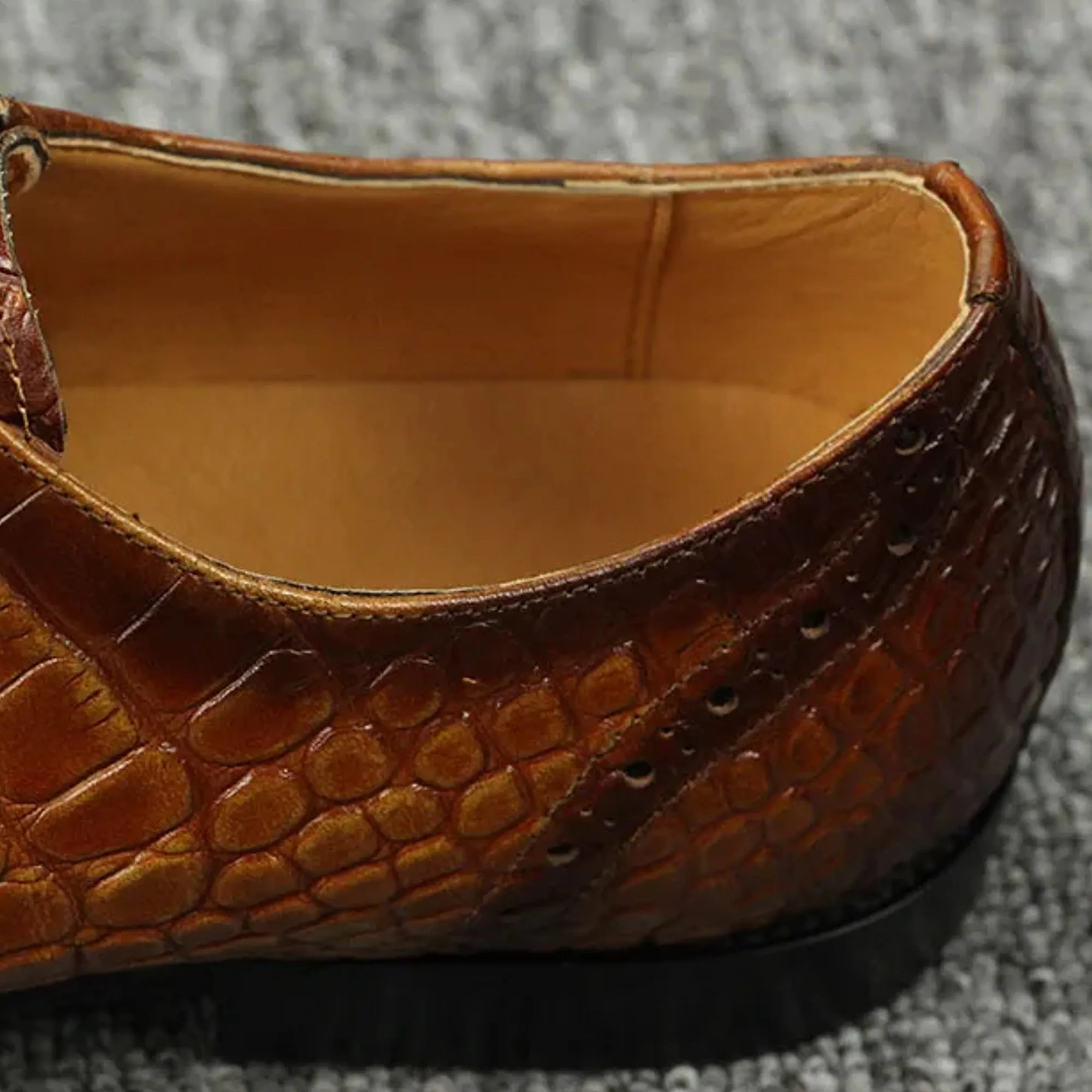 Vintage Shoes Mens Oxford Shoes Yellow Brown