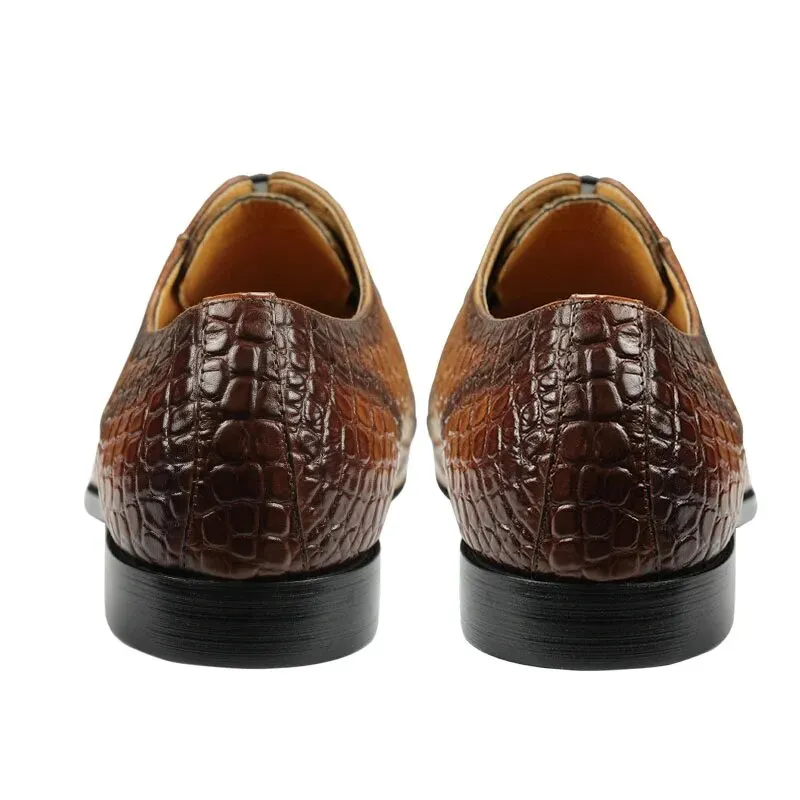 Vintage Shoes Mens Oxford Shoes Yellow Brown