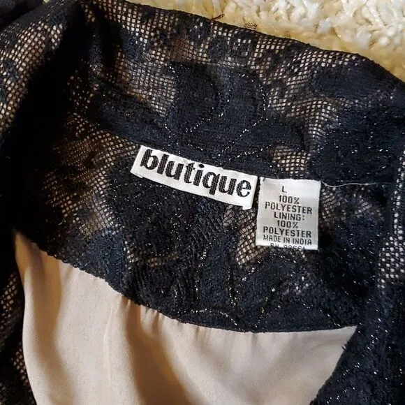 VINTAGE Blutique Black Beaded Jacket