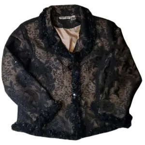 VINTAGE Blutique Black Beaded Jacket