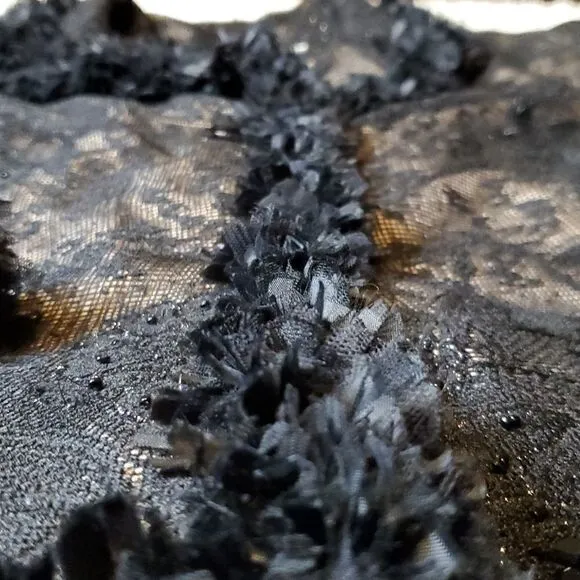 VINTAGE Blutique Black Beaded Jacket