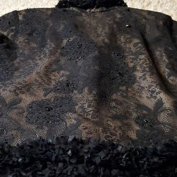 VINTAGE Blutique Black Beaded Jacket