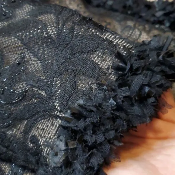 VINTAGE Blutique Black Beaded Jacket