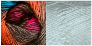 WHITE   PEACE LILY - Falling Leaves Scarf YARN KIT