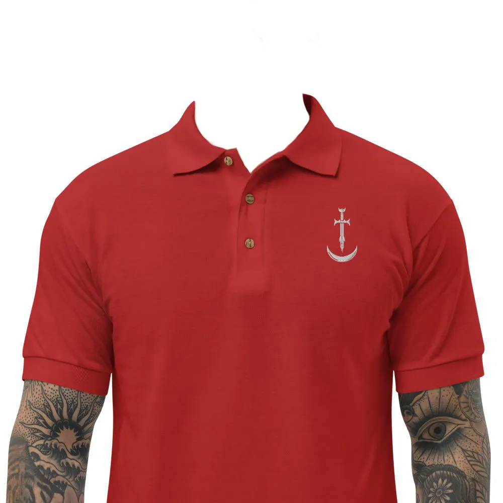 WOLVEN STEEL EMBROIDERED POLO