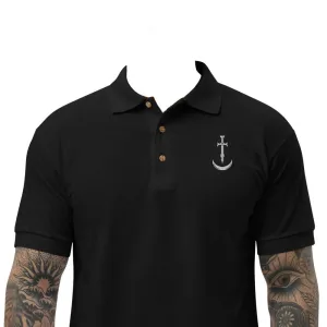 WOLVEN STEEL EMBROIDERED POLO
