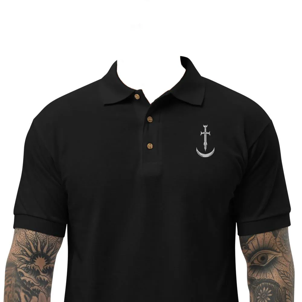 WOLVEN STEEL EMBROIDERED POLO