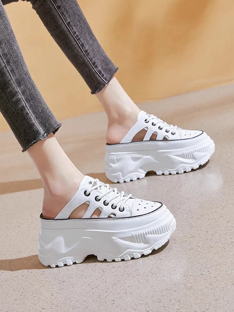 Women Flats Loafers Super High Heels Round Toe