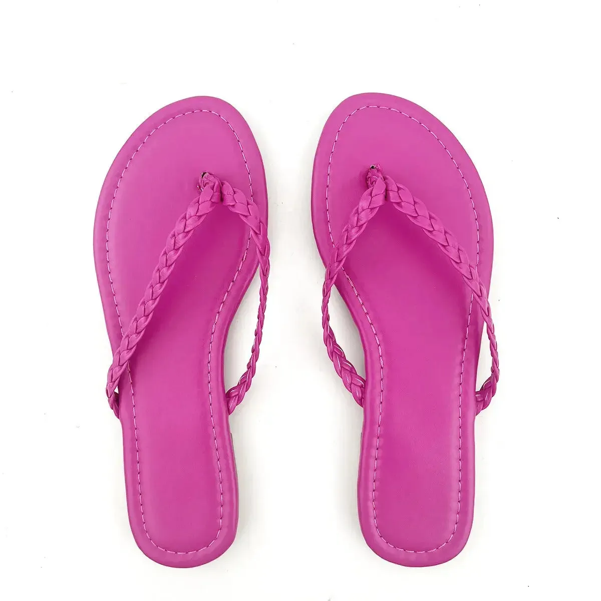 Women Slippers Lightweight Clip Toe Flat Slides Sandals Thick Sole Ladies Flip-flop Shoes Outdoor Beach Slippers Slides