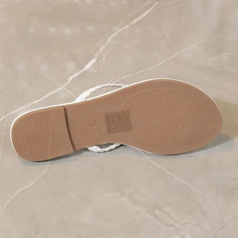 Women Slippers Lightweight Clip Toe Flat Slides Sandals Thick Sole Ladies Flip-flop Shoes Outdoor Beach Slippers Slides