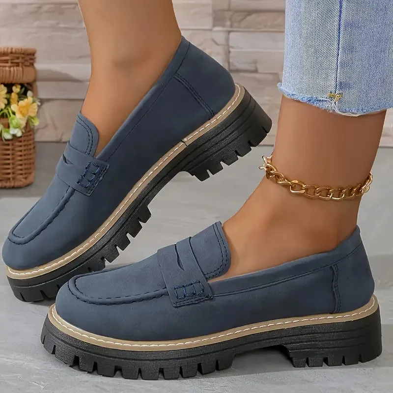 Women's Preppy Platform Loafers