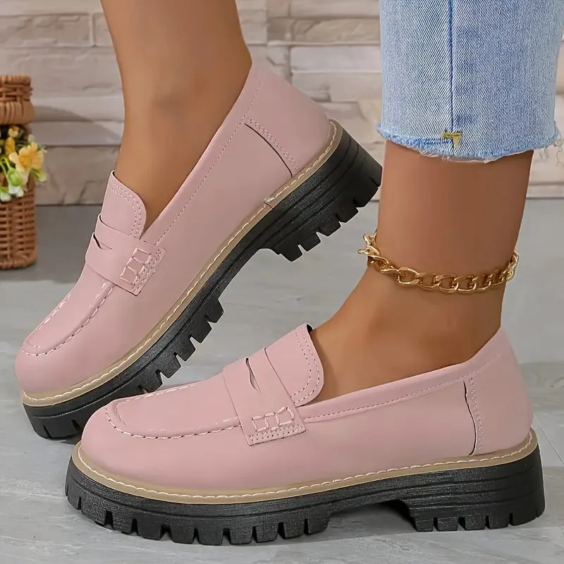 Women's Preppy Platform Loafers