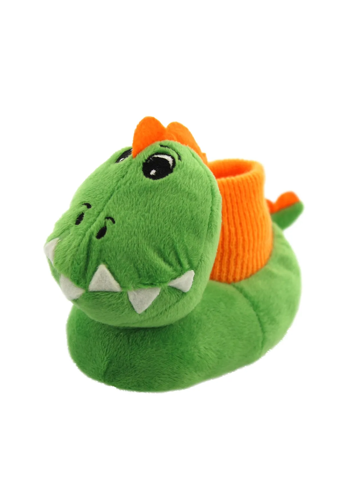 Yankee Toy Box Plush Dinosaur Sock Top Slippers