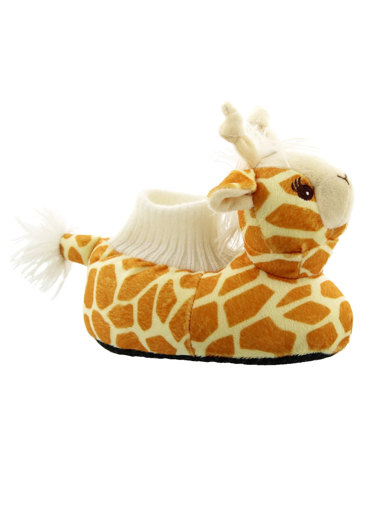 Yankee Toy Box Plush Giraffe Sock Top Slippers