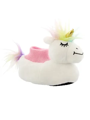 Yankee Toy Box Plush Unicorn Sock Top Slippers