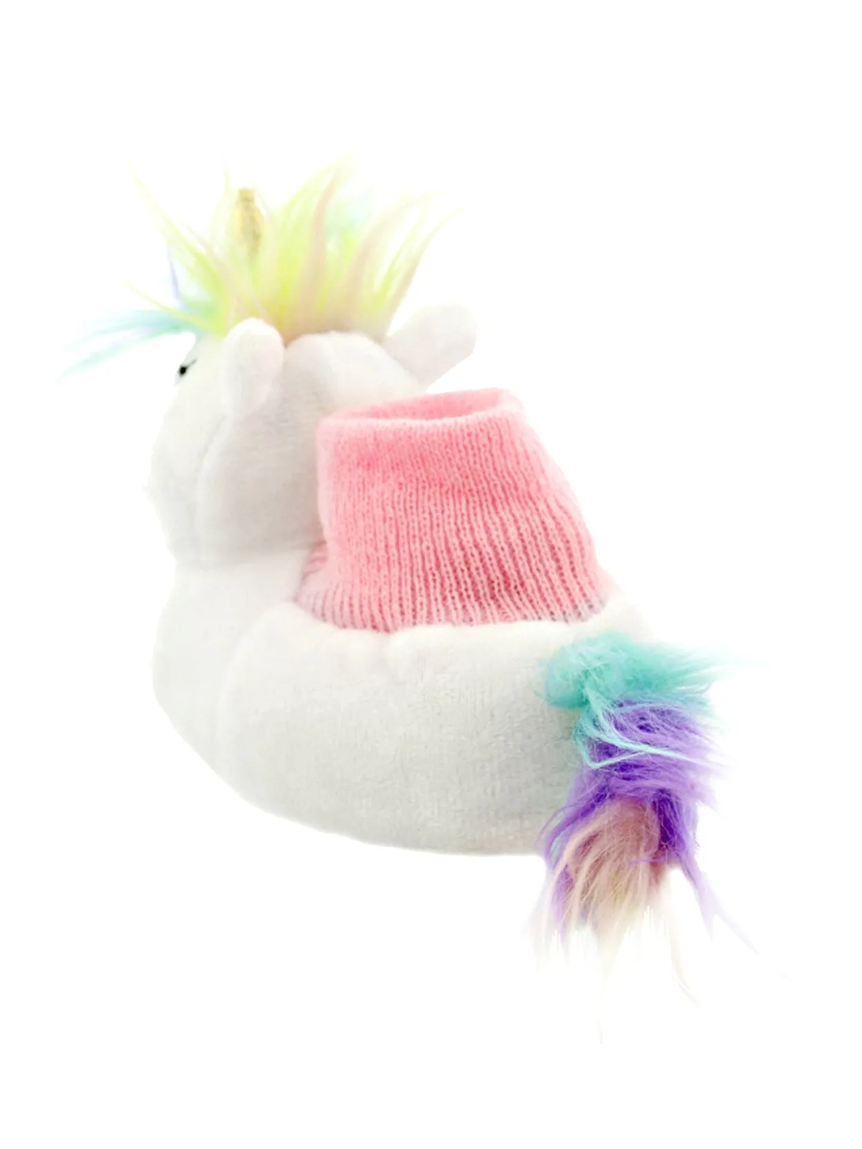 Yankee Toy Box Plush Unicorn Sock Top Slippers