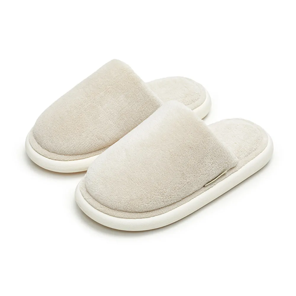 YouDiao Women's Snowflake Cotton Slippers - Cream White, Size 38-39